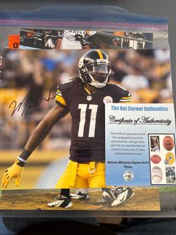 Sign photos of Spencer Dramgo, Anu Solomon and Marcus Wheaton, certificate of authenticities