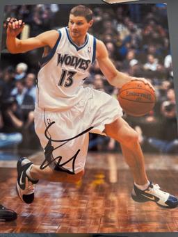 Basketball signed photos Dante Cunningham, Luke Ridenhour, Logan Hazareno, Darrel Arthur
