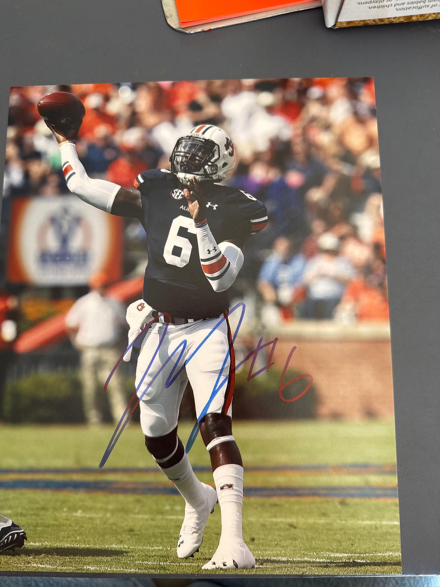 Football signed photos Landry Jones, Jim Brown, Justin Blackmon, Jeremy Johnson