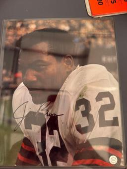 Football signed photos Landry Jones, Jim Brown, Justin Blackmon, Jeremy Johnson