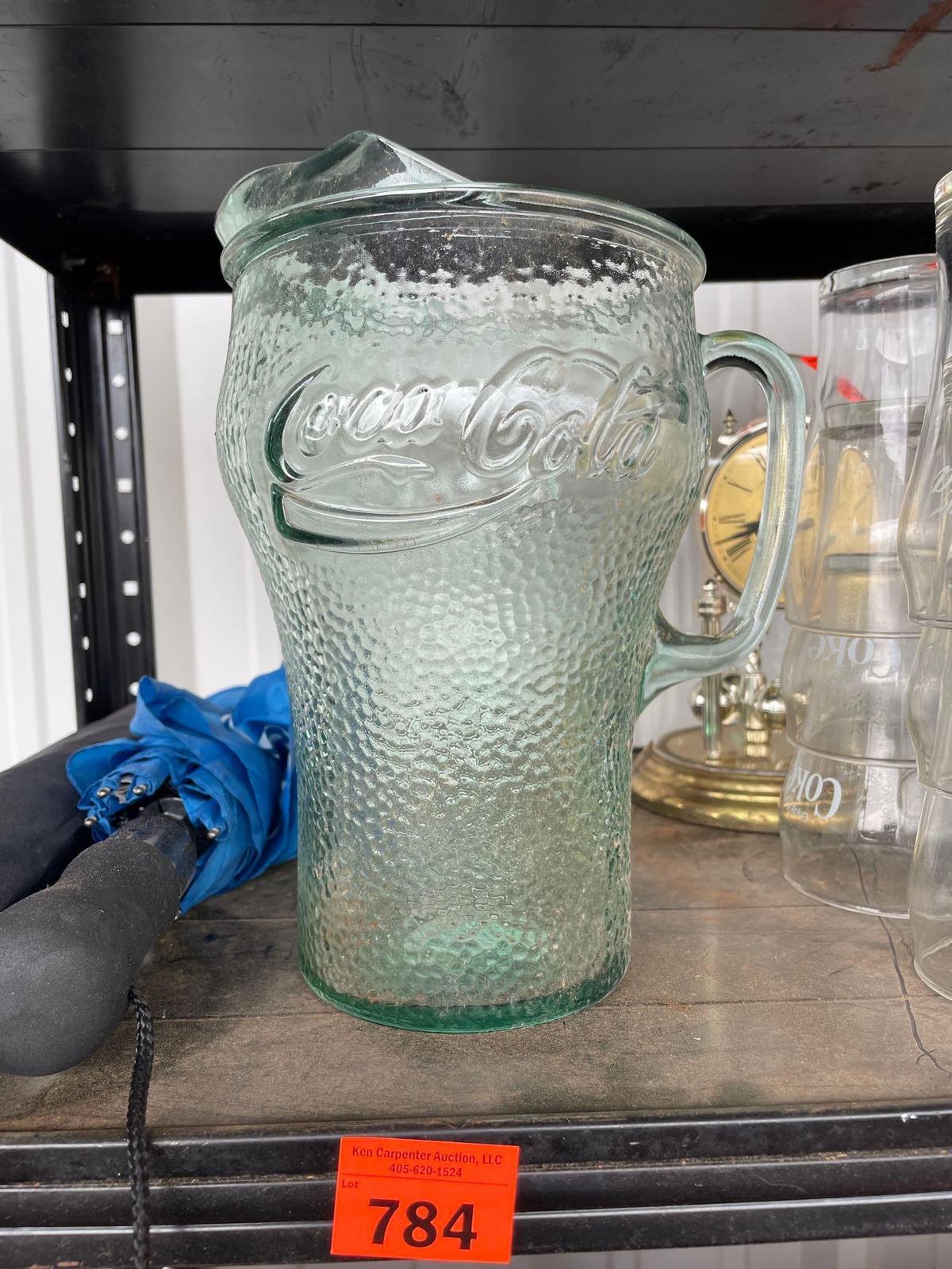 Glass Coca Cola pitcher