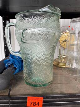 Glass Coca Cola pitcher