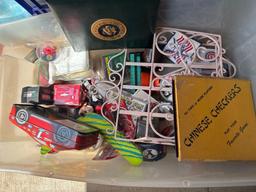 Tote of miscellaneous items