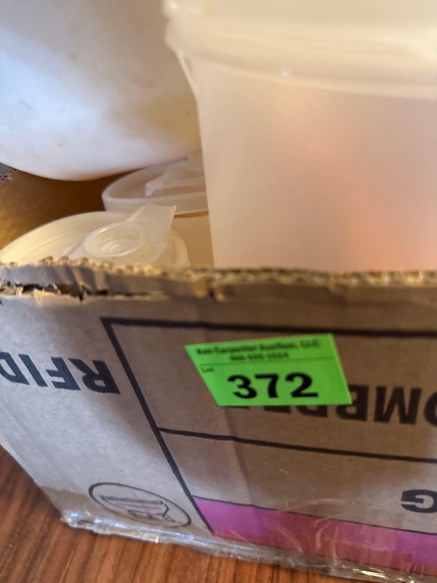 Box of kitchen storage containers,