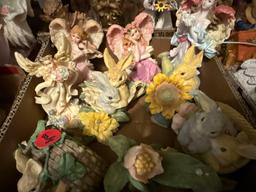 Rabbit and angel figurines