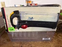 Cosmetics tray, Emergency light, tin box