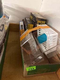 Smoke detectors, plastic containers
