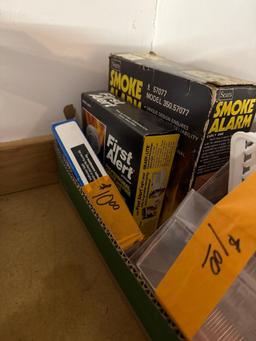 Smoke detectors, plastic containers