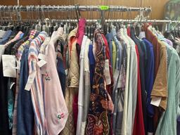 Womens blouses and shirts sizes 810, mediums, 63 pieces