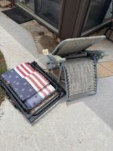 2 folding chairs