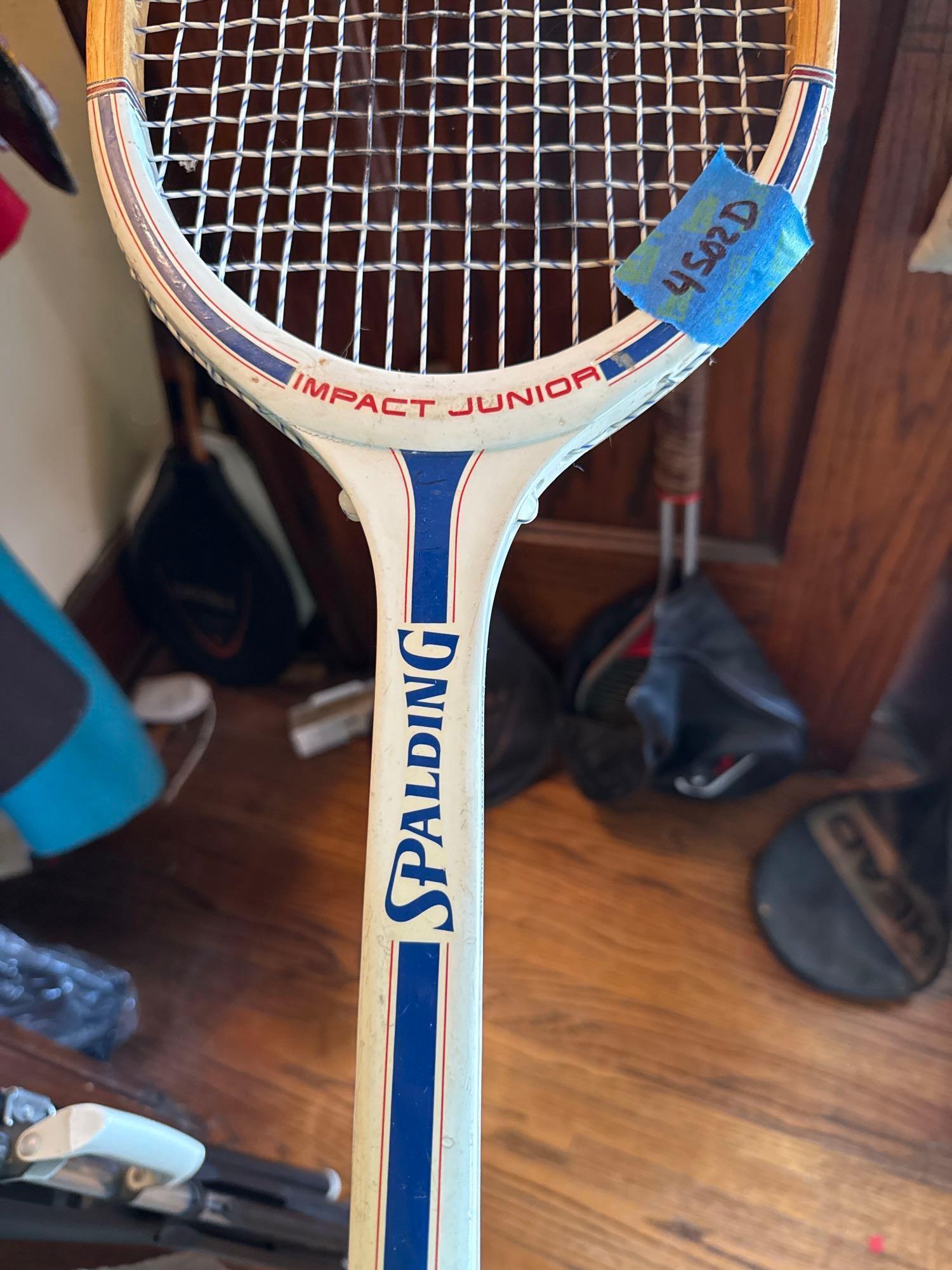 5 Tennis rackets, paddle racket, covers