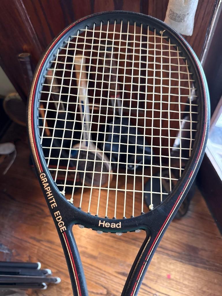 5 Tennis rackets, paddle racket, covers