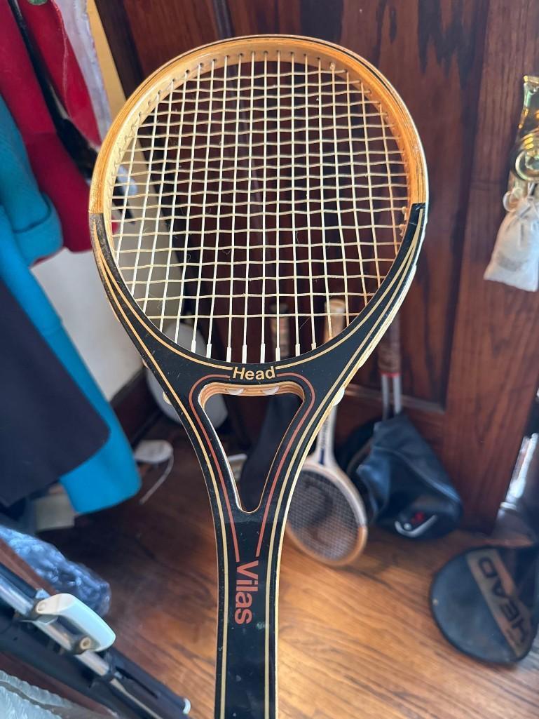 5 Tennis rackets, paddle racket, covers