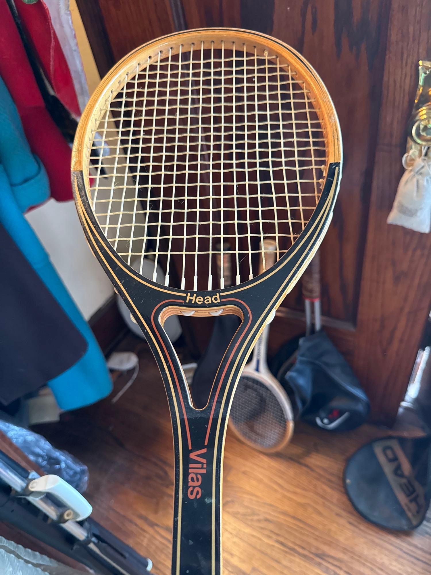 5 Tennis rackets, paddle racket, covers