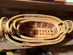 Woven baskets and carving board
