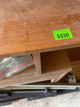 Bed frame rails and headboard