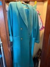 Teal wool coat