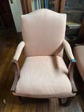 Two wingback chairs, items located in living room