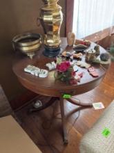 Vintage wood table (only) 29.5 inches wide and 28.5 height
