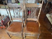 Two chairs, item located in living room
