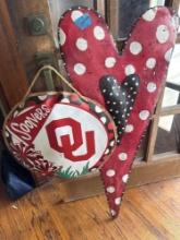 Large heart decor, OU display, wreath holder