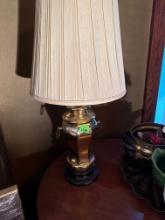 Brass table lamp