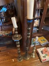 Candle stands with candles