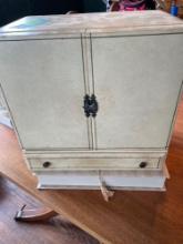 2 jewelry boxes with misc jewelry, pins, and pendants