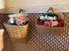 Wicker baskets with cookie cutters
