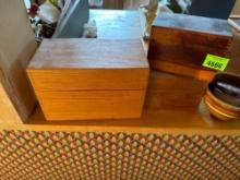 Recipe, wood boxes, bowl