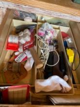 Contents inside drawer only, drawer organizing trays, hammer, balloons, tape, box knife, putty