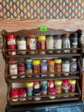 Spice rack, contents included