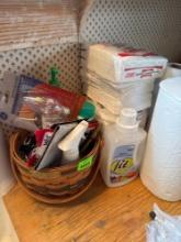Paper towels, napkins, cleaners, wicker basket, light bulb, and more