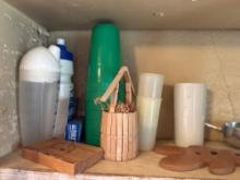 Glass container, plastic bowls, and cups wall decor, Coffee cups, cookie art by heel design Inc.