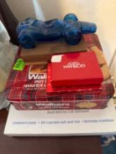 Elf on the Shelf Birthday tradition, tin box, wood box, Avon cologne bottle, Gotham Christmas