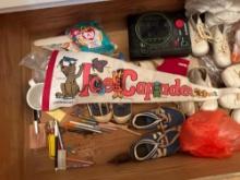 Vintage baby shoes, copy cup banner vintage game console, Ty toy animal and More
