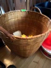 Wicker basket, toy, drum toy, firefighting, hat, wood toys