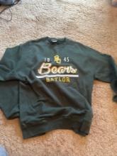 Baylor bears sweatshirt, size, large foam ice, chest with miscellaneous items