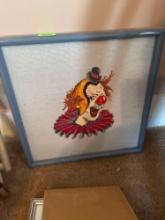 Crosstitch photos and frames and drawing of panda bear and frame