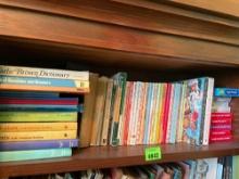 Books, top shelf right side, see photos for titles and authors