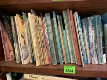 Books on second shelf down, left side, see photos for titles and authors
