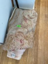 4 rugs, measurements in photos. 3 small light pink and one floral