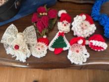 Seasonal pins, earrings, necklaces, plastic lei