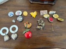 Pins, button cover stick pin, pins