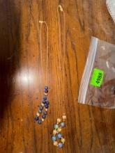 Gold chain necklaces with beads