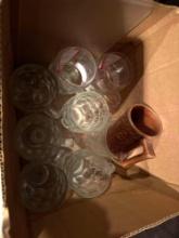 Box of glass mugs
