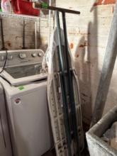 T fal iron, iron rest, and iron board