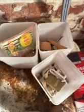 Metal cart included, ceiling fan lights, vacuum bags, other misc items