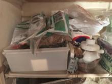 Decorative soil cover, jars, and other misc items