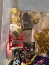Ribbon, New Years party items, 3 Drawer Storage Cart included